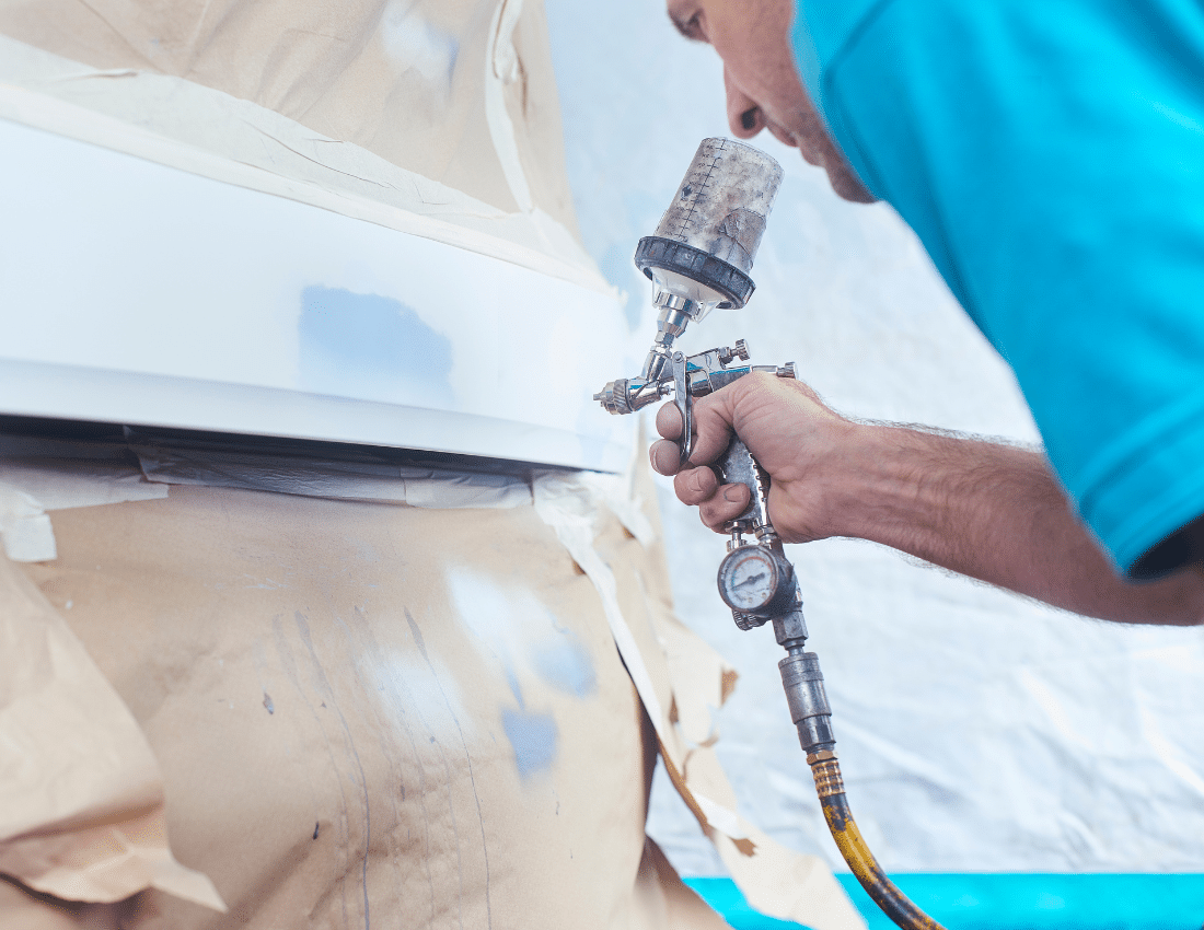 roller painting vs spray painting