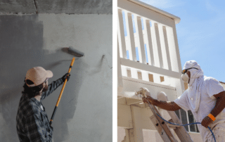 roller painting vs spray painting